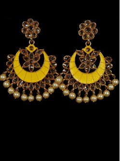 Reverse Ad Earrings With Meenakari Work